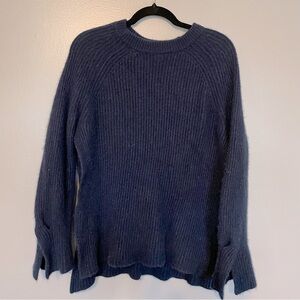 J Crew Collection| 100% Cashmere Crewneck Sweater side slits tunic